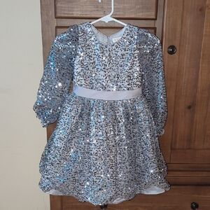 Kensie Girl Silver Sequin Dress